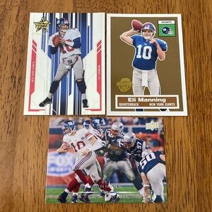 Eli Manning New York Giants 3 Football Cards